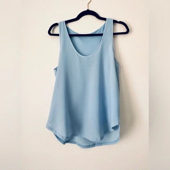 Zara WB Collection Women's Racer Back Tank Top Size Small Layered Light Blue - Picture 7 of 8